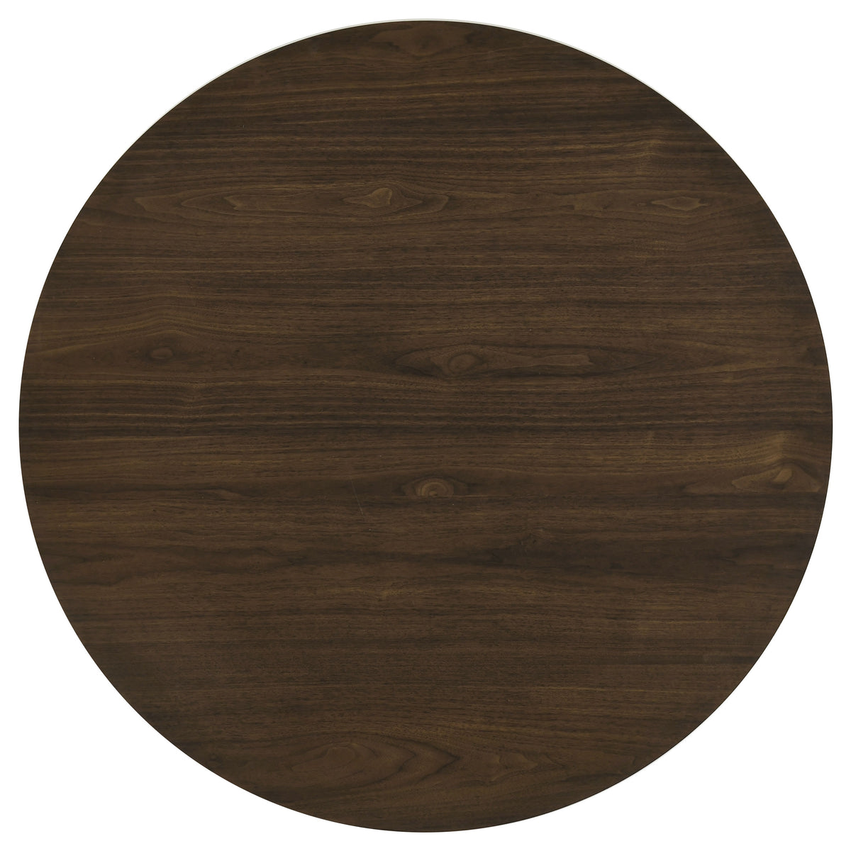 Hamlyn 5-piece 47-inch Round Dining Set with Cream Tufted Velvet Chairs Walnut