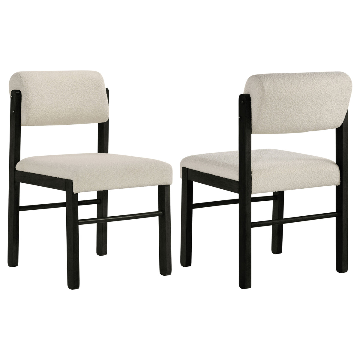 Kehoe Upholstered Dining Side Chairs (Set of 2) Cream and Black