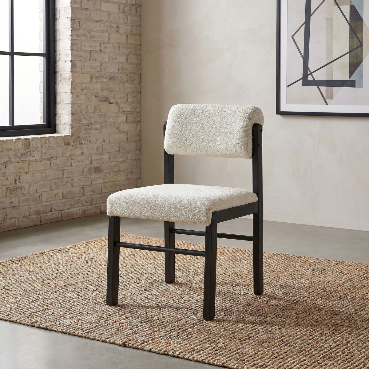 Kehoe Upholstered Dining Side Chairs (Set of 2) Cream and Black