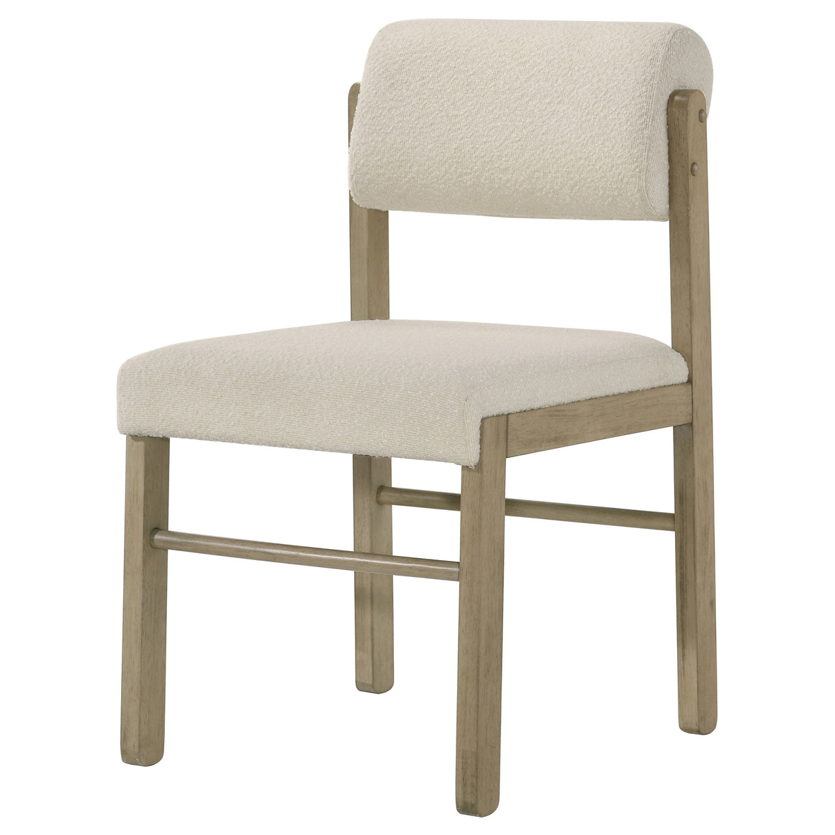 Kehoe Upholstered Dining Side Chairs (Set of 2) Cream and Natural Oak