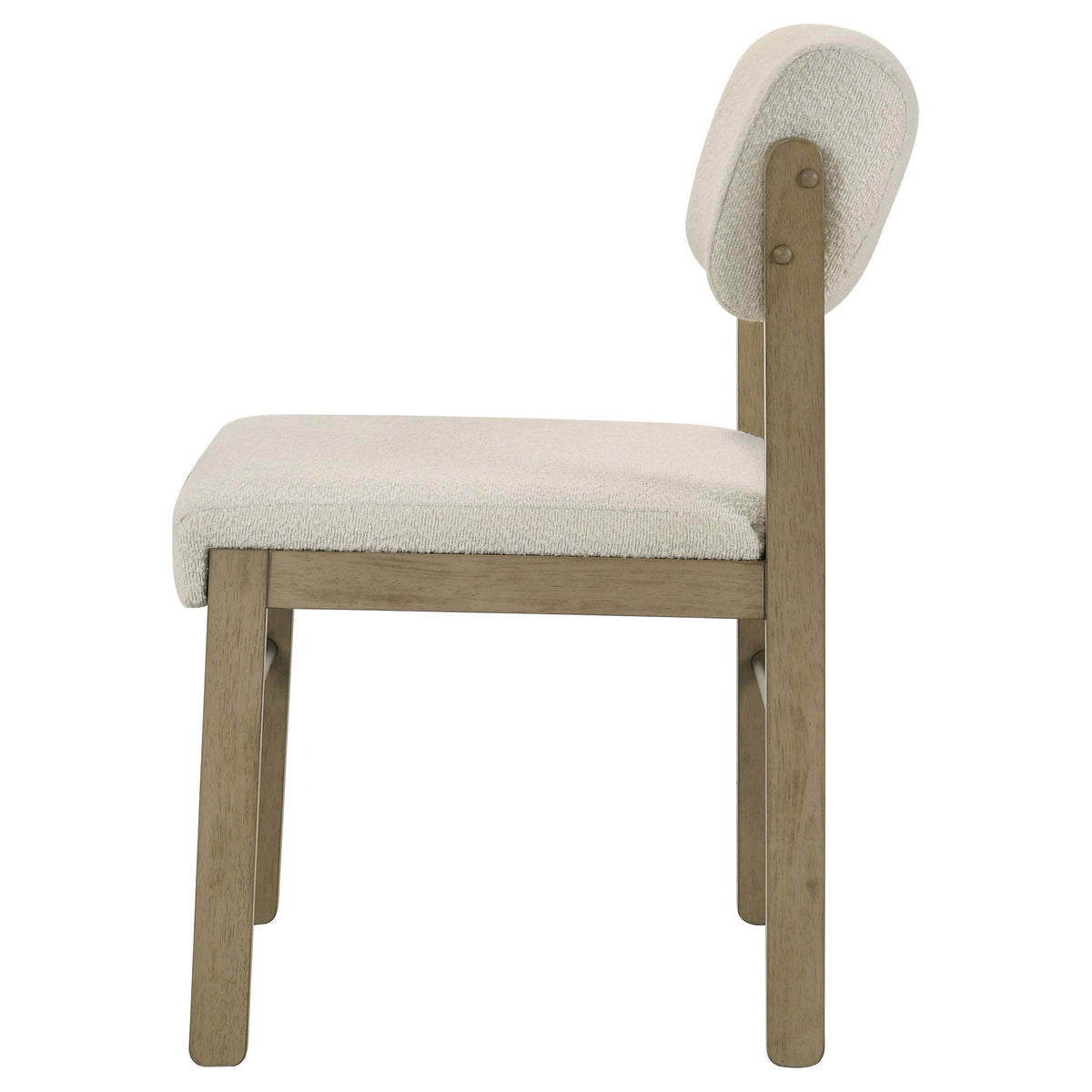 Kehoe Upholstered Dining Side Chairs (Set of 2) Cream and Natural Oak