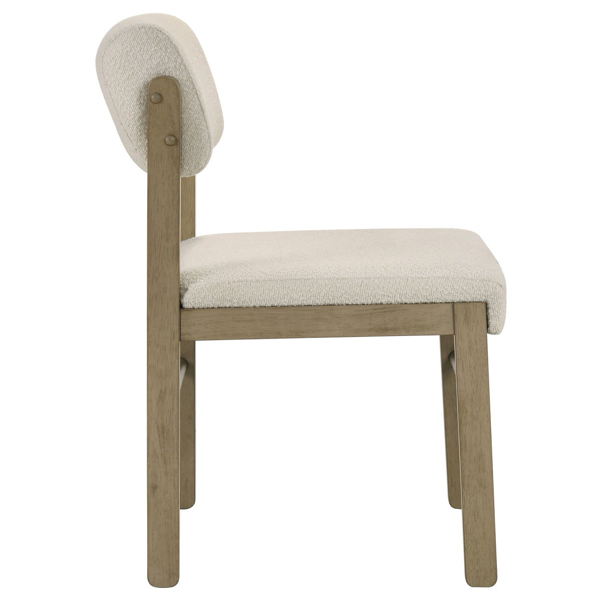Kehoe Upholstered Dining Side Chairs (Set of 2) Cream and Natural Oak