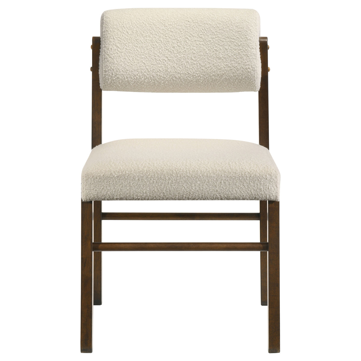 Kehoe Upholstered Dining Side Chairs (Set of 2) Cream and Walnut