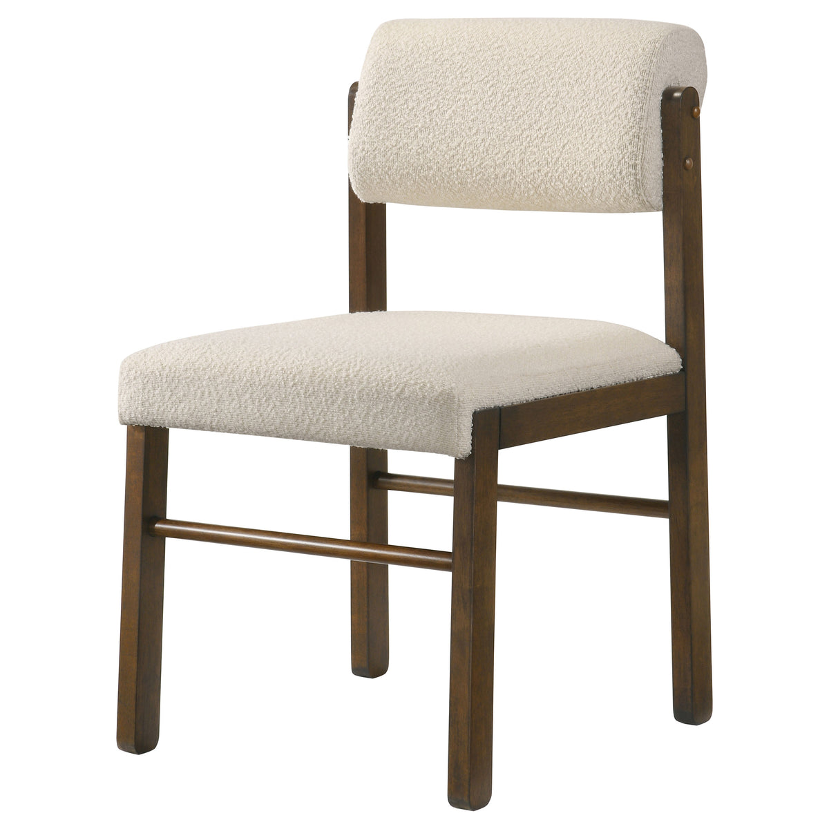 Kehoe Upholstered Dining Side Chairs (Set of 2) Cream and Walnut