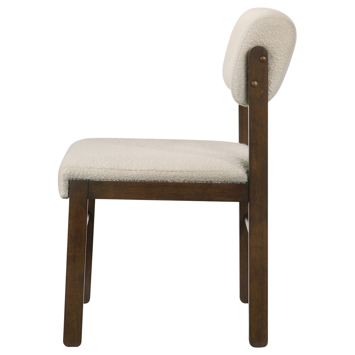 Kehoe Upholstered Dining Side Chairs (Set of 2) Cream and Walnut