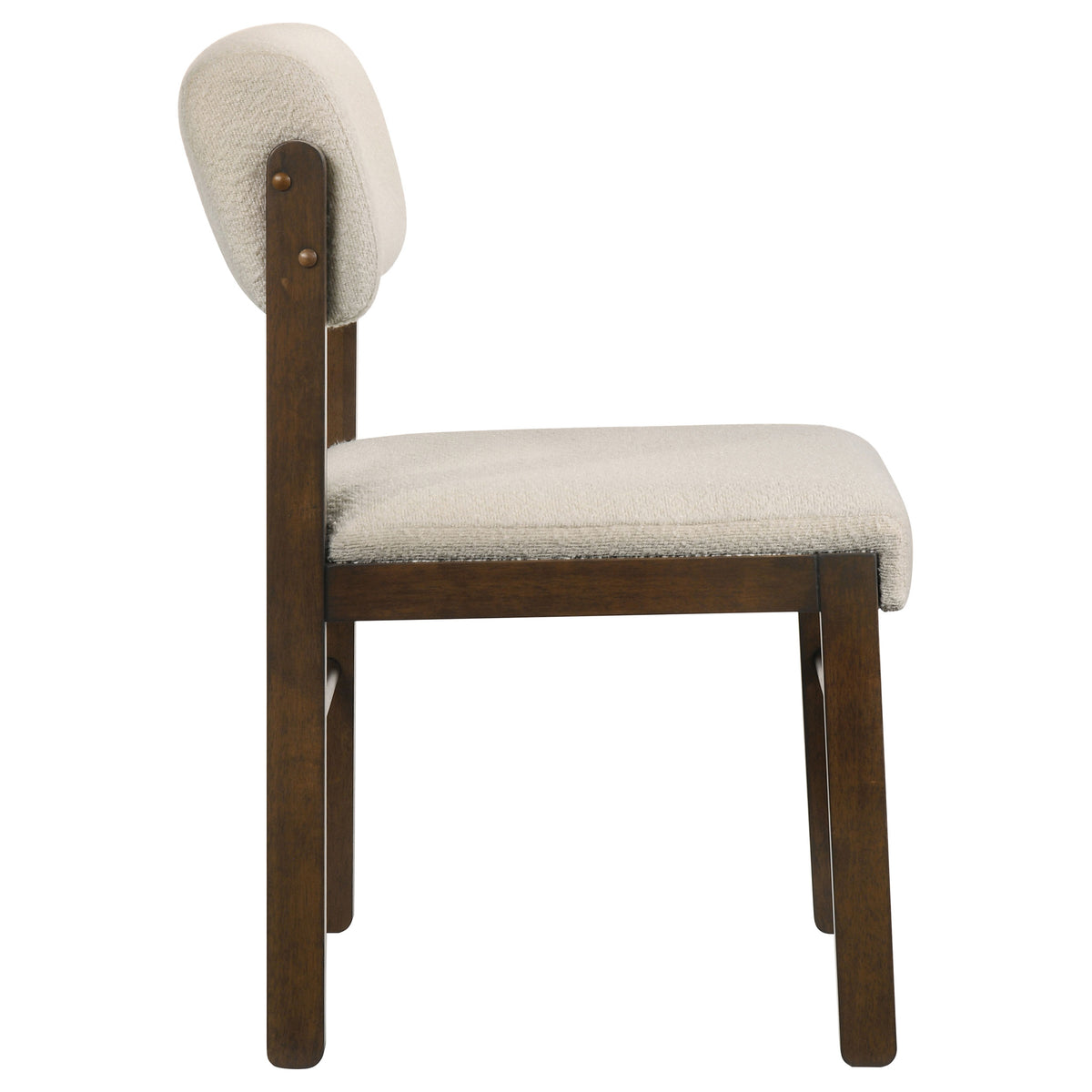 Kehoe Upholstered Dining Side Chairs (Set of 2) Cream and Walnut