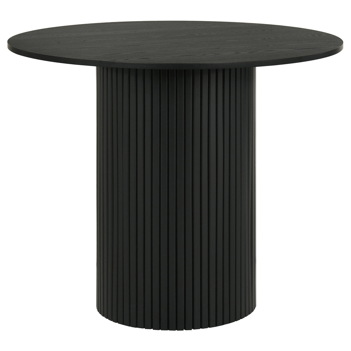 Hamlyn 5-piece 43-inch Round Counter Height Dining Set with Cream Tufted Counter Chairs Black