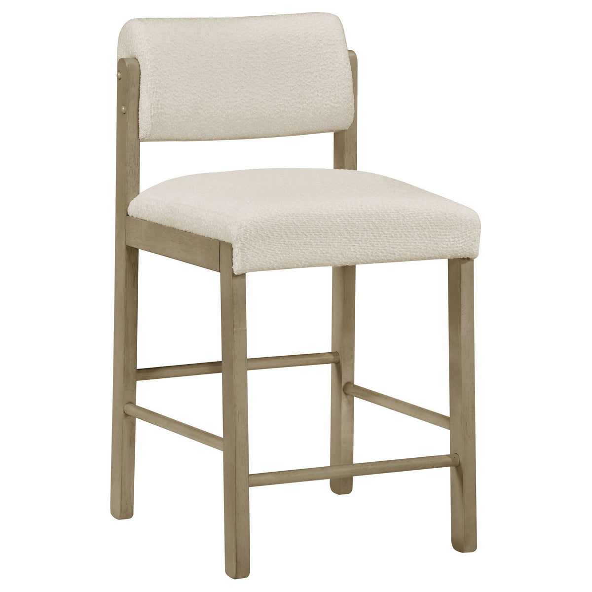 Kehoe Upholstered Counter Height Chairs (Set of 2) Cream and Natural Oak
