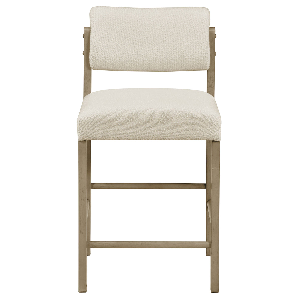 Kehoe Upholstered Counter Height Chairs (Set of 2) Cream and Natural Oak
