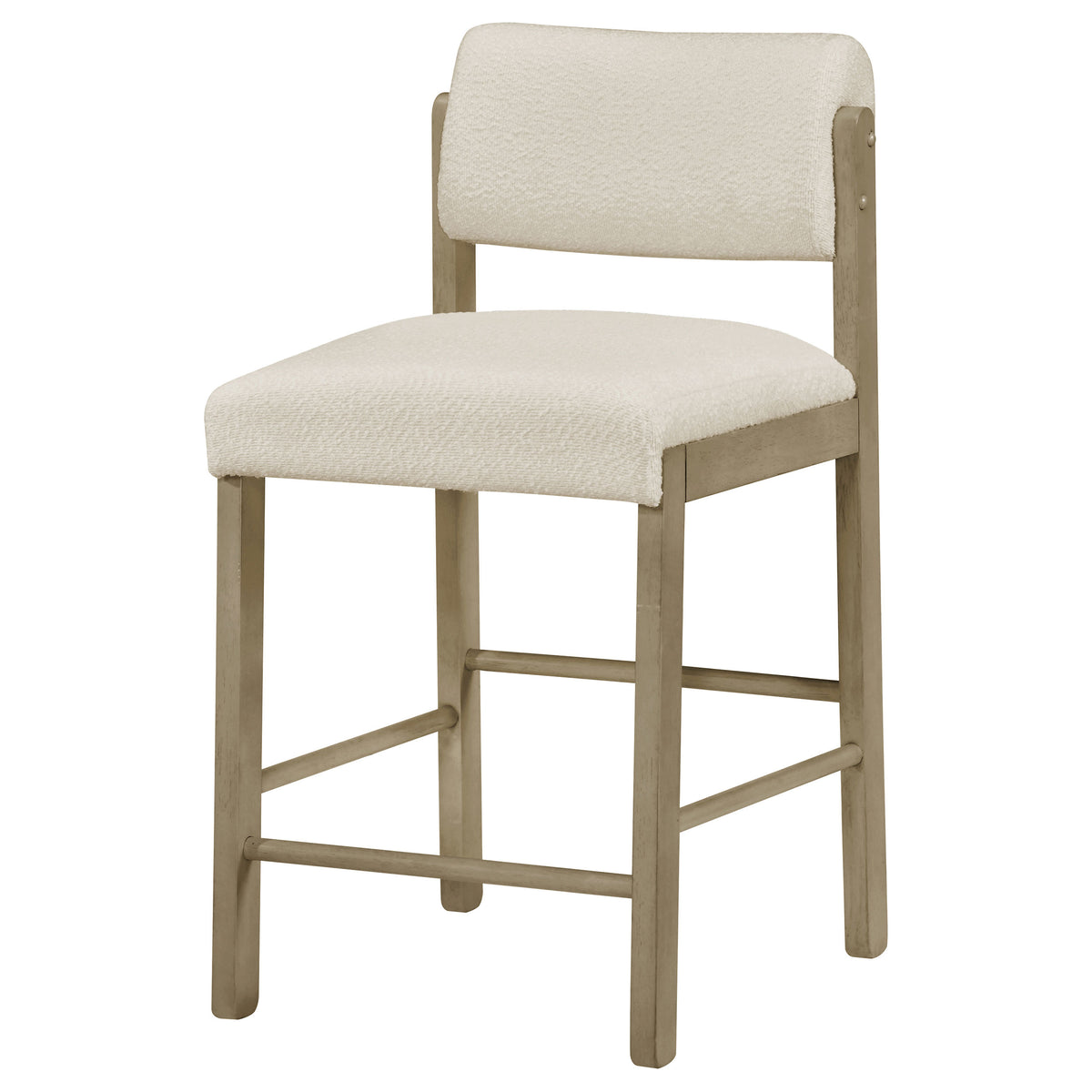 Kehoe Upholstered Counter Height Chairs (Set of 2) Cream and Natural Oak
