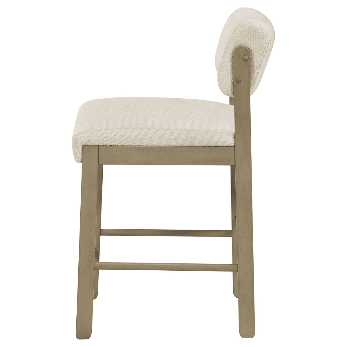 Kehoe Upholstered Counter Height Chairs (Set of 2) Cream and Natural Oak
