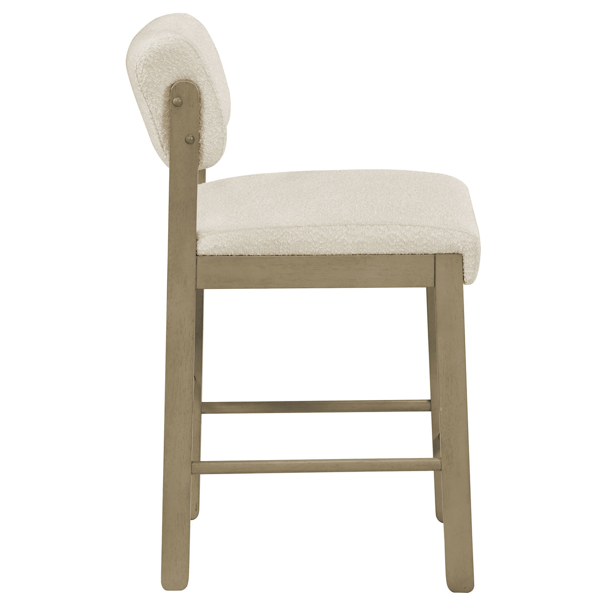 Kehoe Upholstered Counter Height Chairs (Set of 2) Cream and Natural Oak
