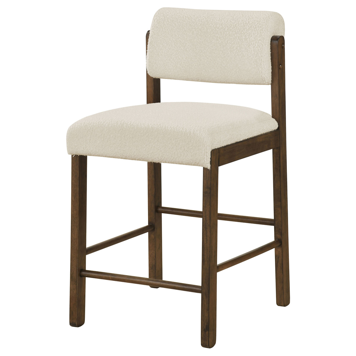 Kehoe Upholstered Counter Height Chairs (Set of 2) Cream and Walnut