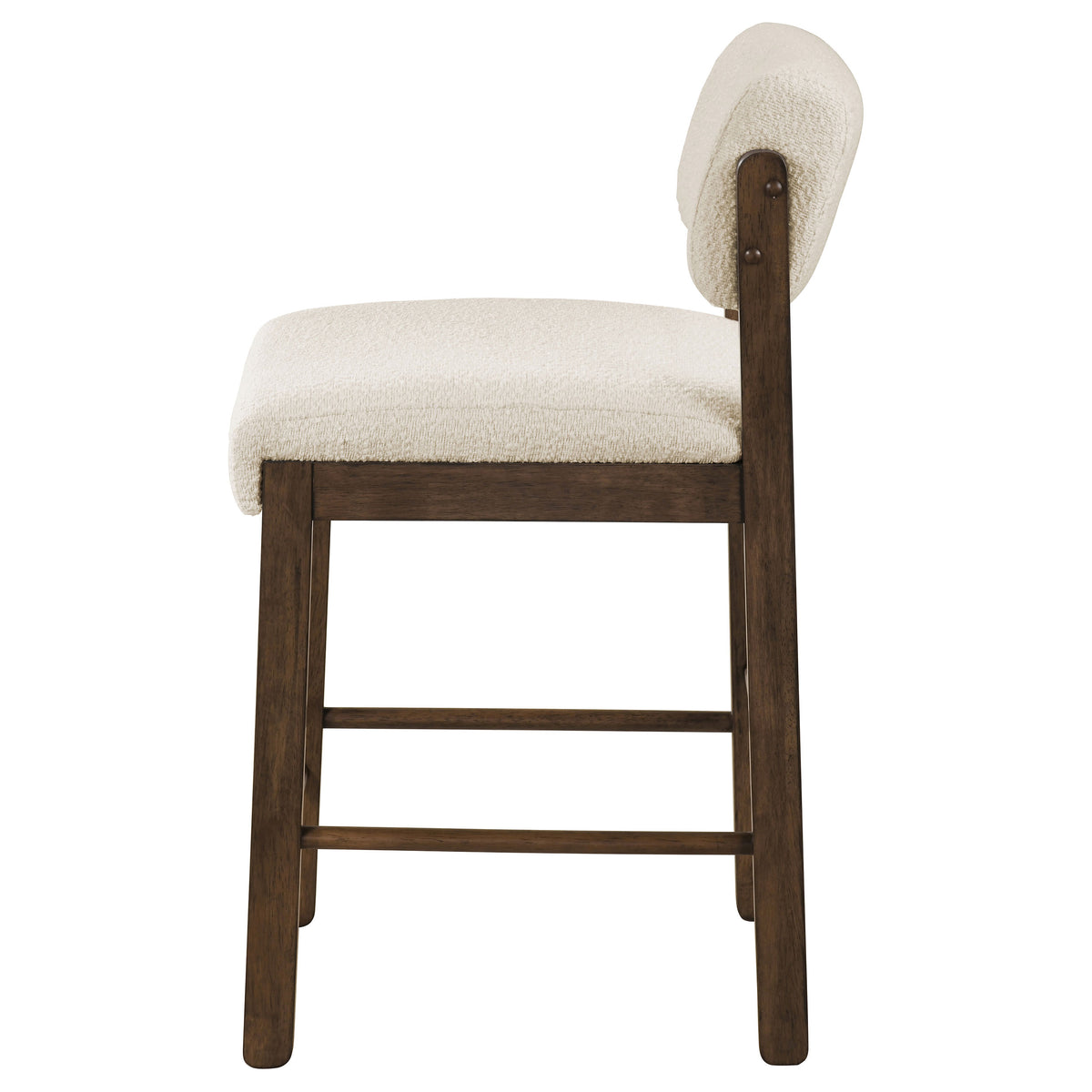 Kehoe Upholstered Counter Height Chairs (Set of 2) Cream and Walnut