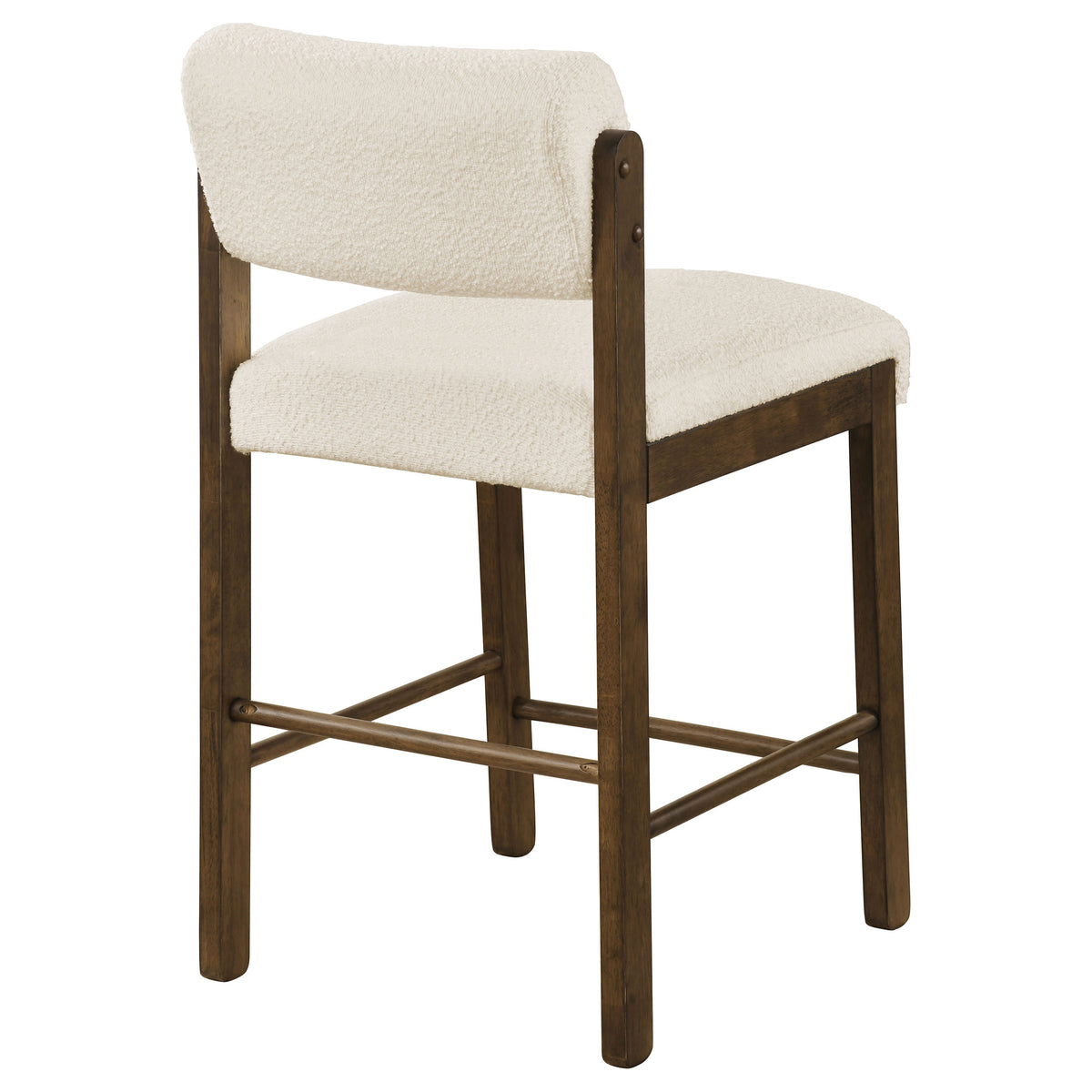 Kehoe Upholstered Counter Height Chairs (Set of 2) Cream and Walnut