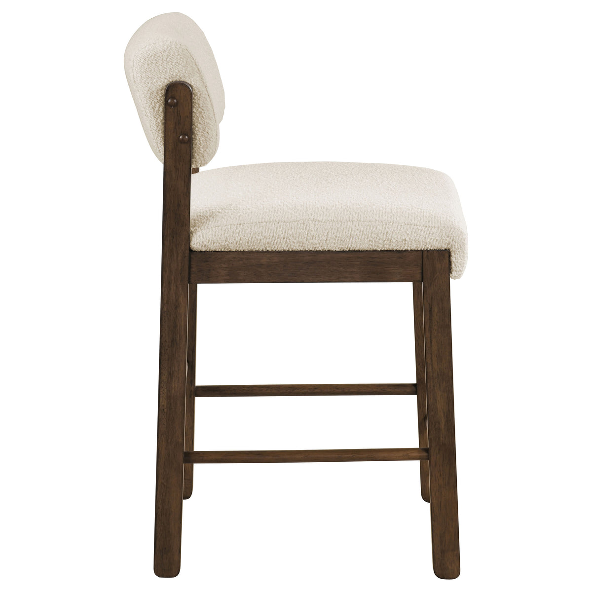 Kehoe Upholstered Counter Height Chairs (Set of 2) Cream and Walnut