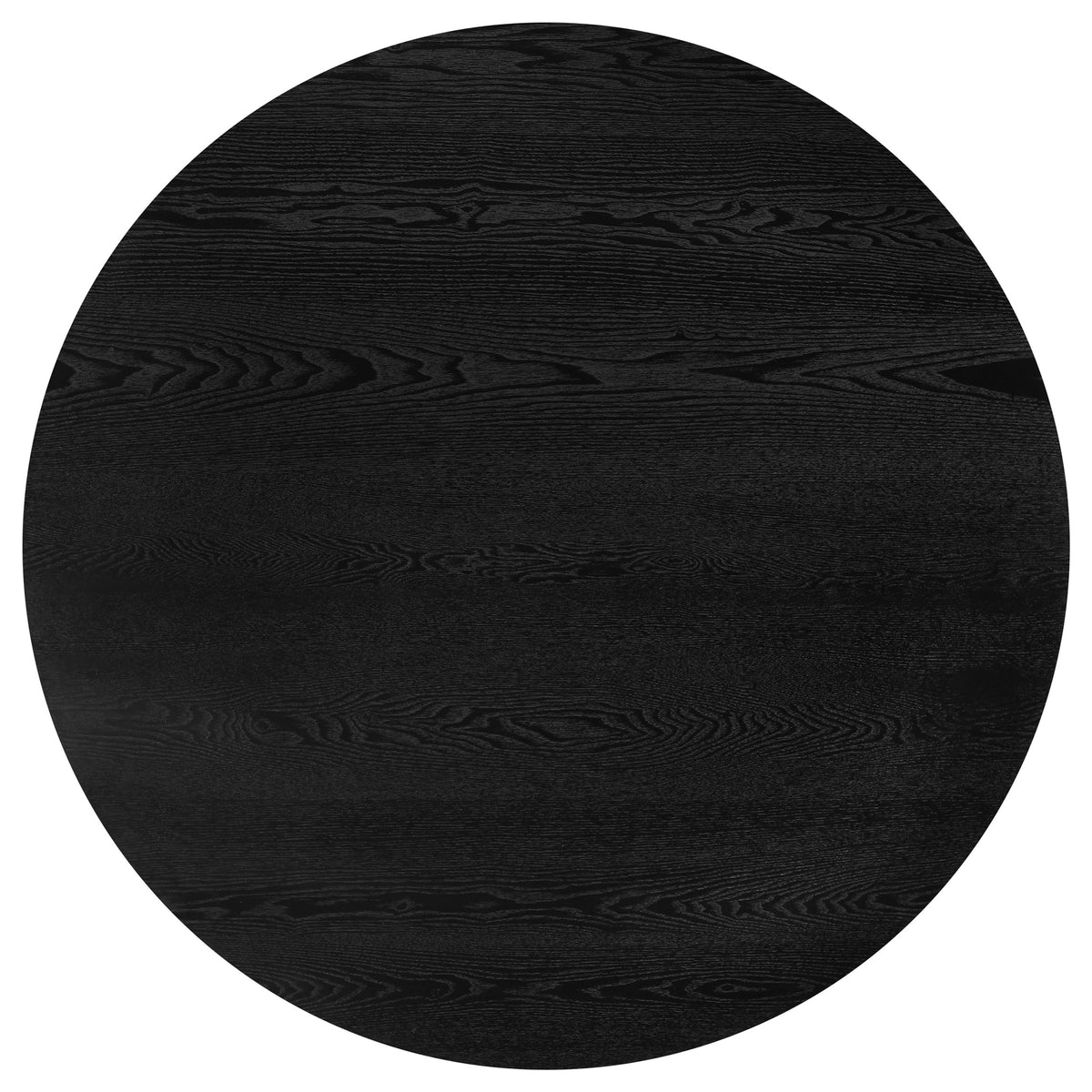 Strouse 5-piece 47-inch Round Dining Set with Grey Tufted Velvet Chairs Black