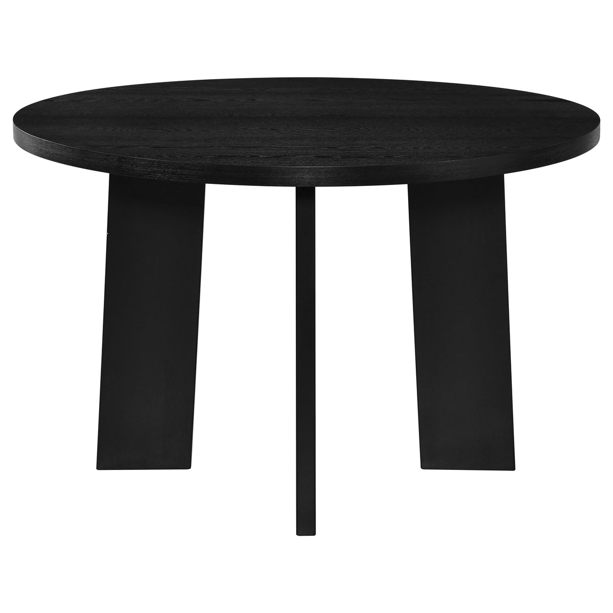Strouse 47-inch Round Pedestal Dining Table Black