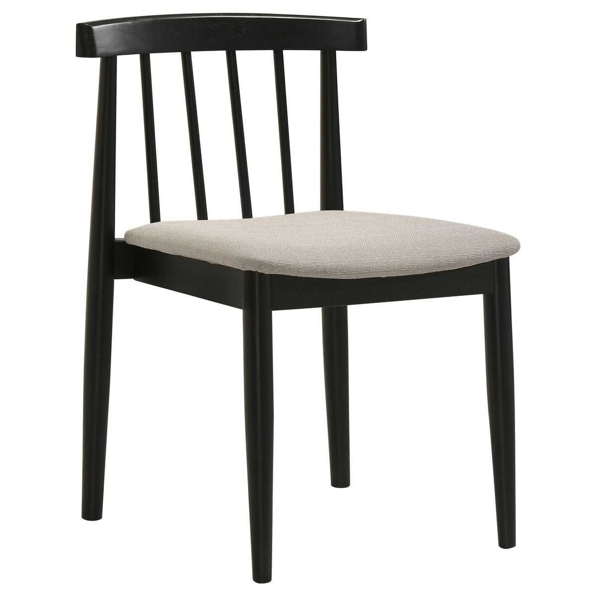 Cullen Spindle Back Upholstered Dining Side Chairs (Set of 2) Wheat and Black