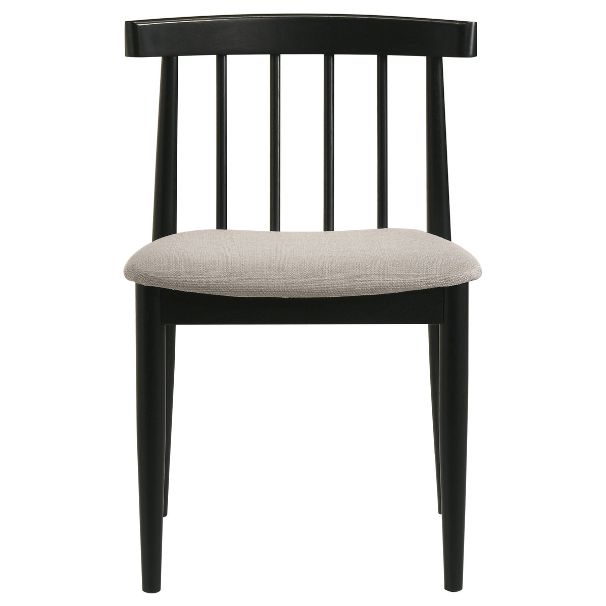 Cullen Spindle Back Upholstered Dining Side Chairs (Set of 2) Wheat and Black