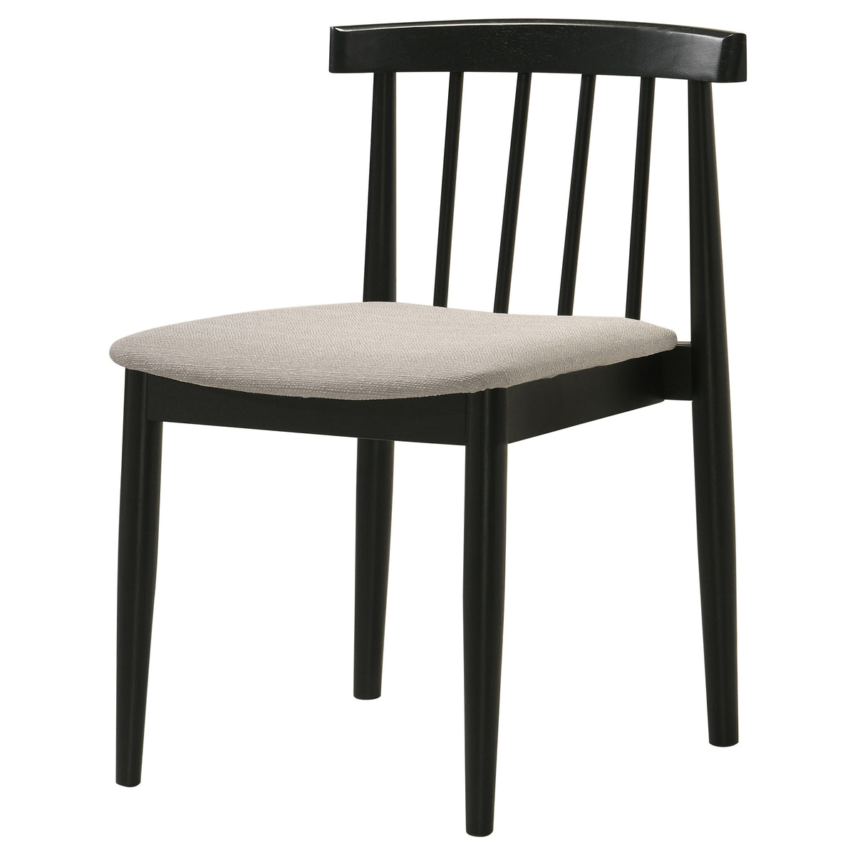 Cullen Spindle Back Upholstered Dining Side Chairs (Set of 2) Wheat and Black