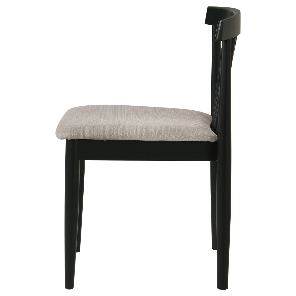 Cullen Spindle Back Upholstered Dining Side Chairs (Set of 2) Wheat and Black