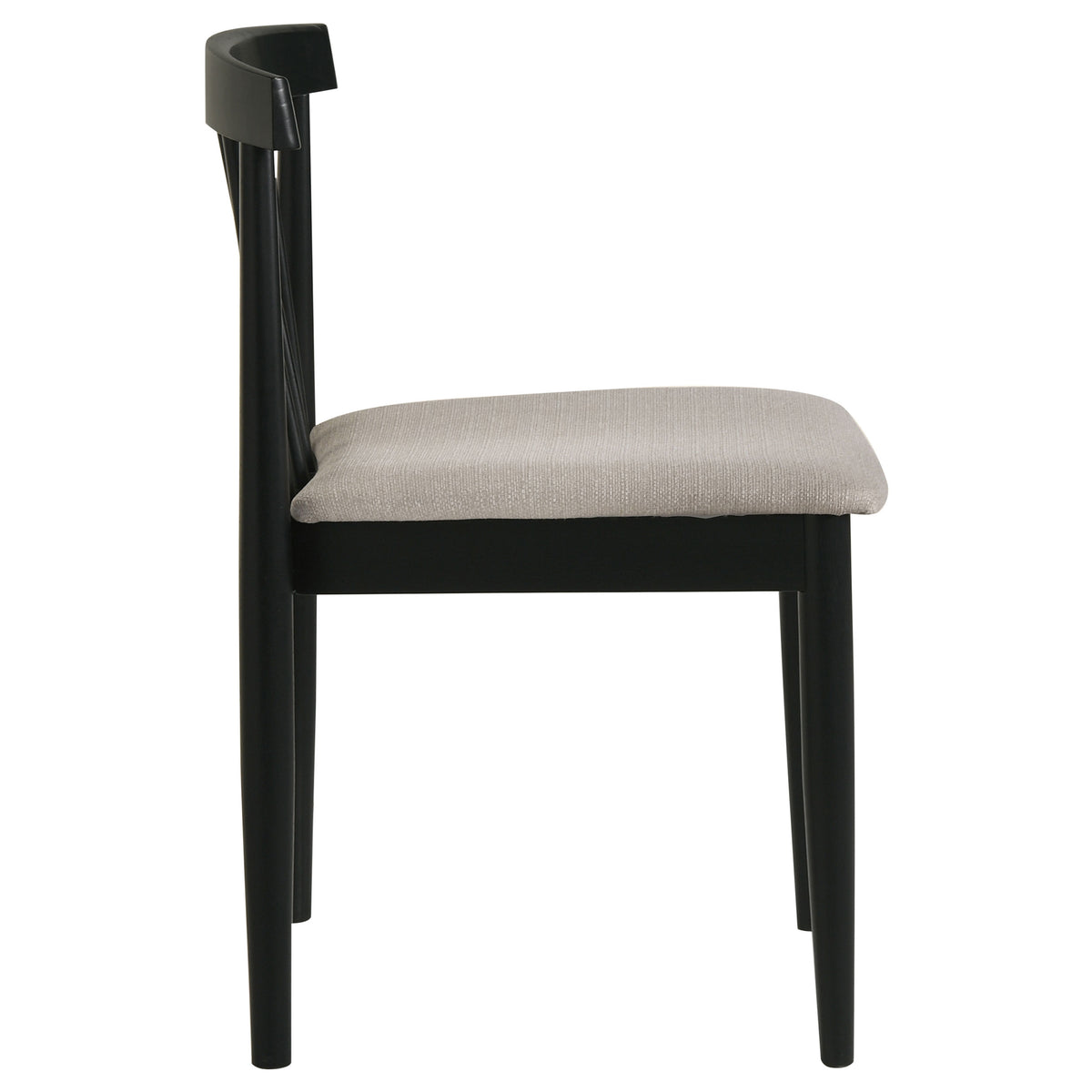 Cullen Spindle Back Upholstered Dining Side Chairs (Set of 2) Wheat and Black