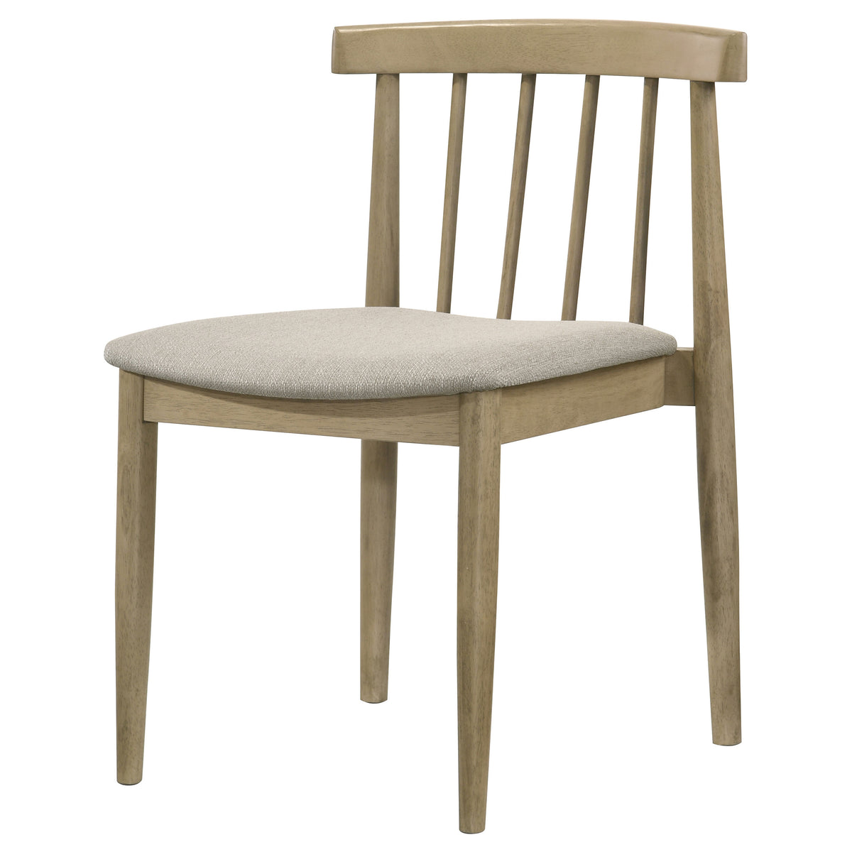 Cullen Spindle Back Upholstered Dining Side Chairs (Set of 2) Wheat and Natural Oak