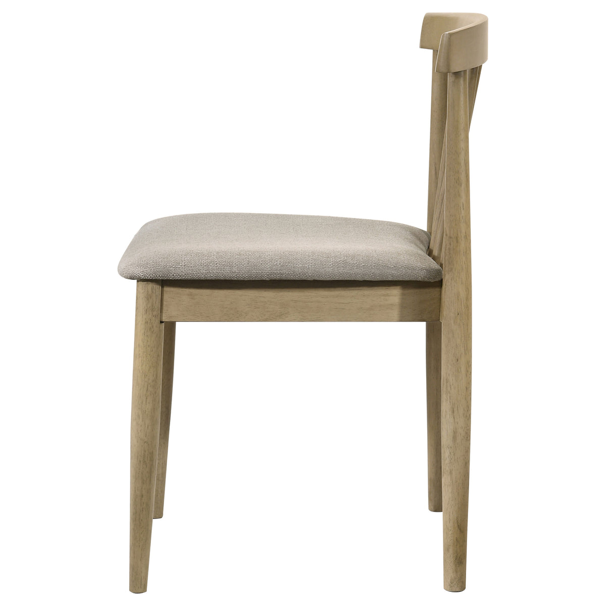 Cullen Spindle Back Upholstered Dining Side Chairs (Set of 2) Wheat and Natural Oak