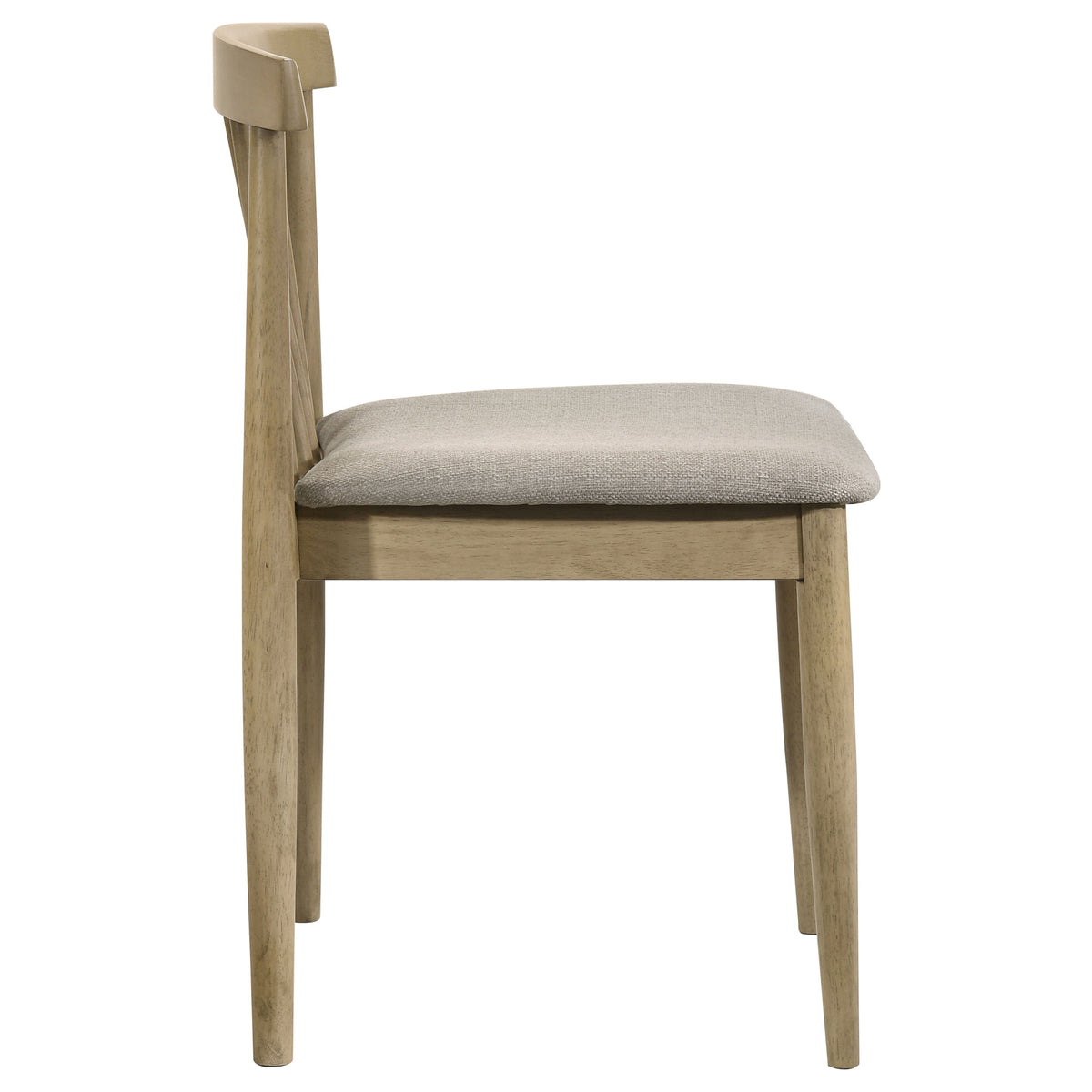 Cullen Spindle Back Upholstered Dining Side Chairs (Set of 2) Wheat and Natural Oak