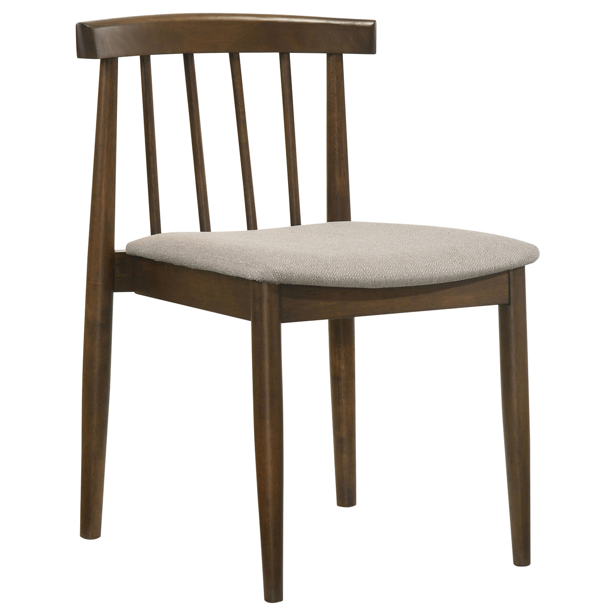 Cullen Spindle Back Upholstered Dining Side Chairs (Set of 2) Wheat and Walnut