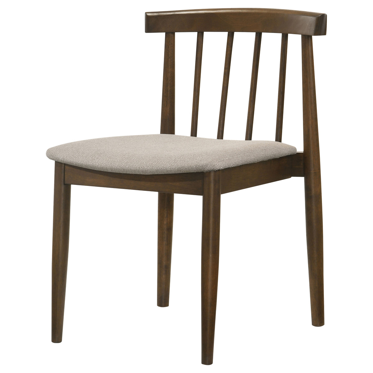 Cullen Spindle Back Upholstered Dining Side Chairs (Set of 2) Wheat and Walnut