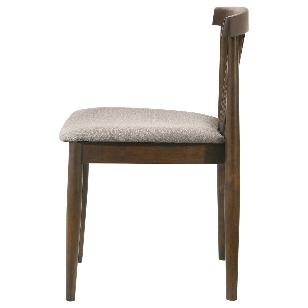 Cullen Spindle Back Upholstered Dining Side Chairs (Set of 2) Wheat and Walnut