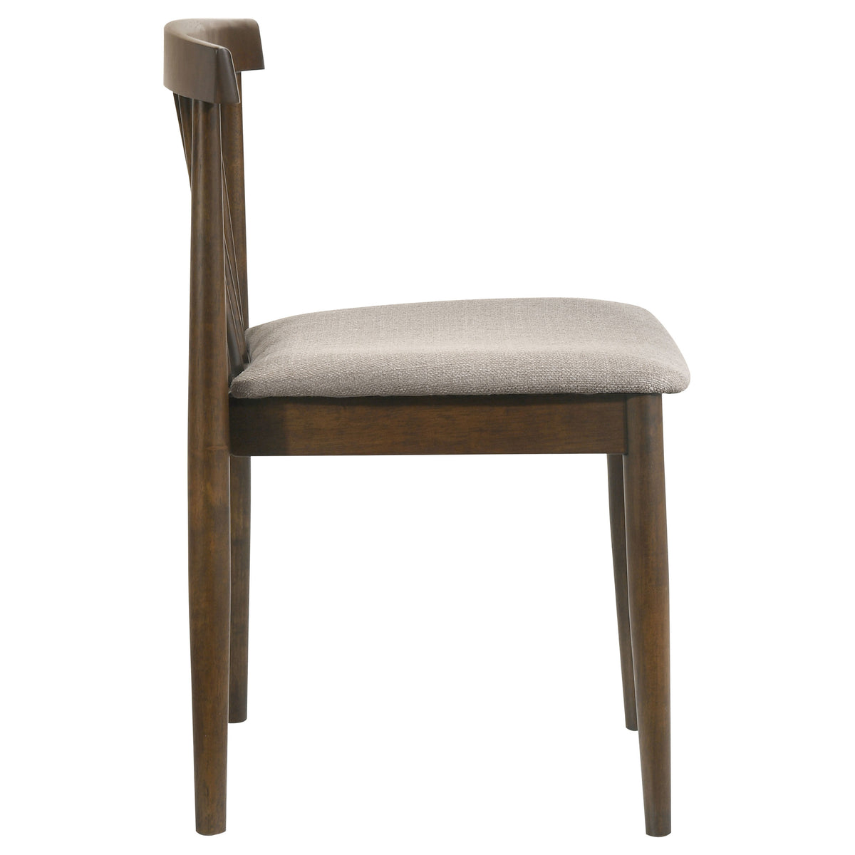 Cullen Spindle Back Upholstered Dining Side Chairs (Set of 2) Wheat and Walnut