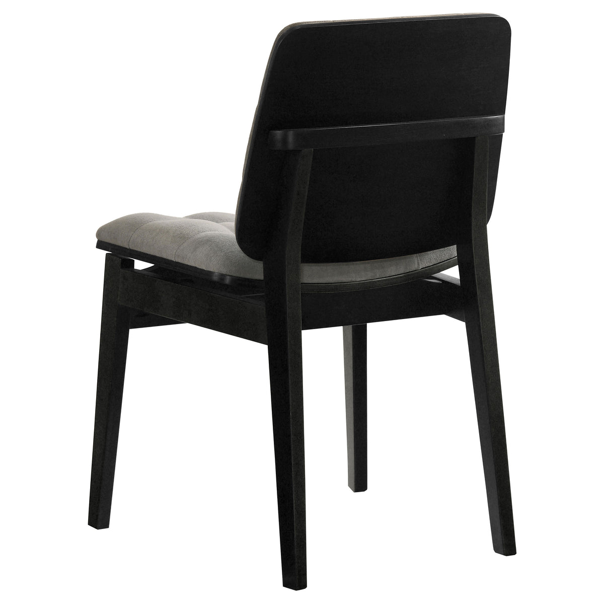 Decker 7-piece 82-inch Rectangular Dining Set with Grey Tufted Velvet Chairs Black
