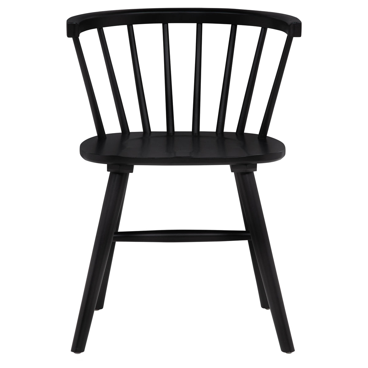 Decker 7-piece 82-inch Rectangular Dining Set with Windsor Chairs Black