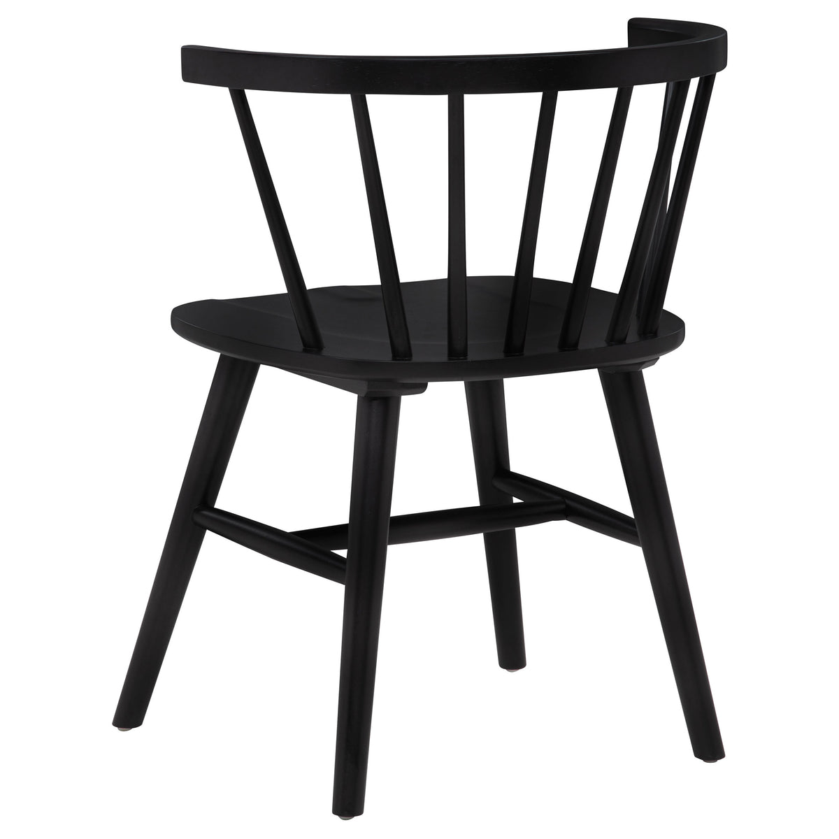 Decker 7-piece 82-inch Rectangular Dining Set with Windsor Chairs Black