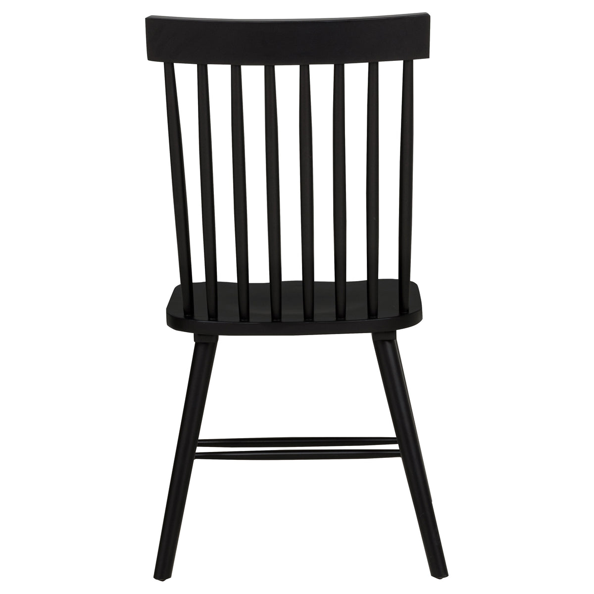 Decker 7-piece 82-inch Rectangular Dining Set with High Back Windsor Chairs Black