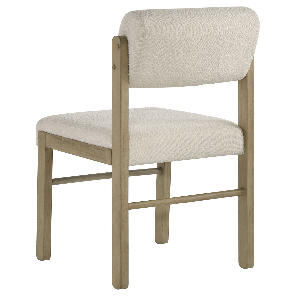Decker 7-piece 82-inch Rectangular Dining Set with Cream Upholstered Chairs Natural Oak