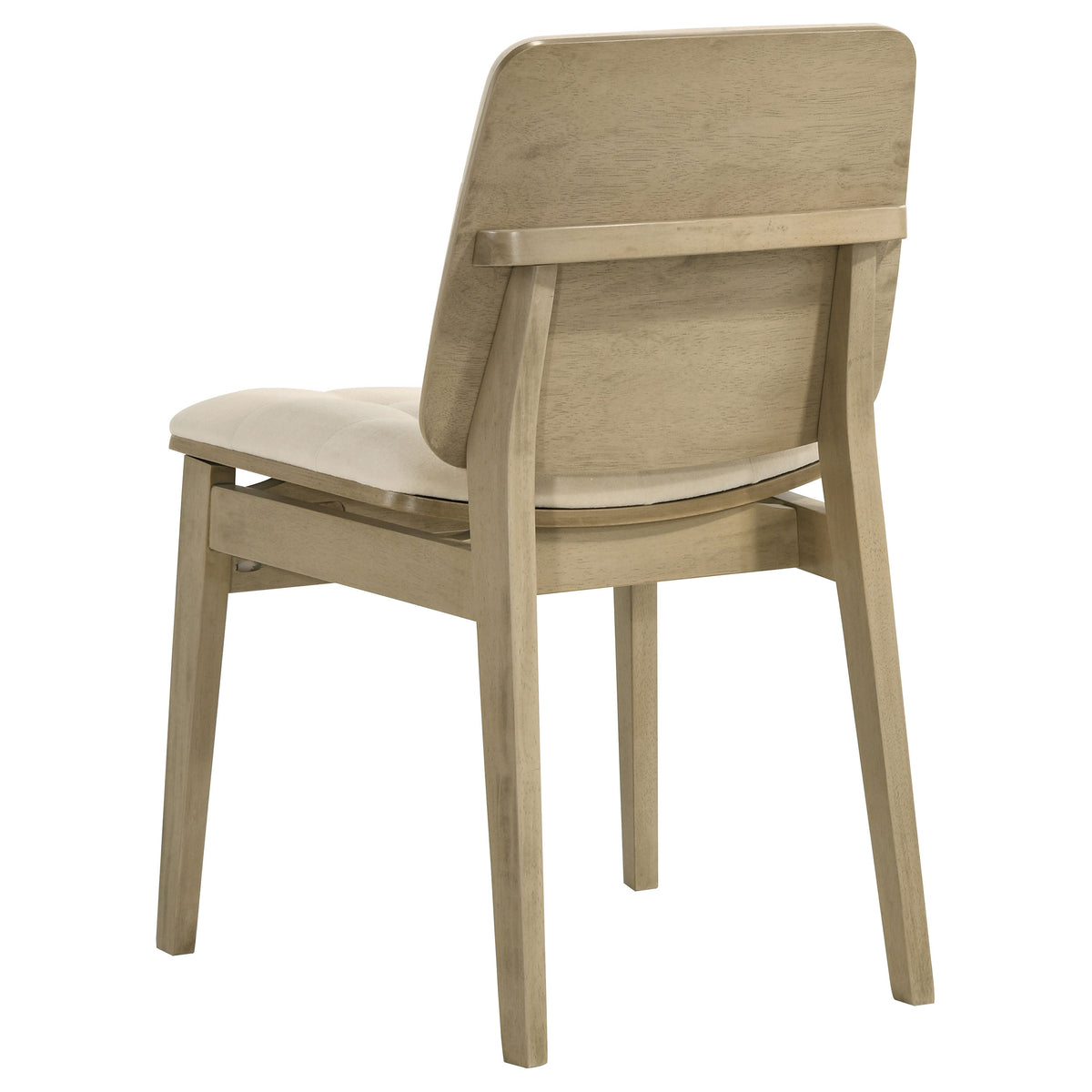 Decker 7-piece 82-inch Rectangular Dining Set with Cream Tufted Velvet Chairs Natural Oak