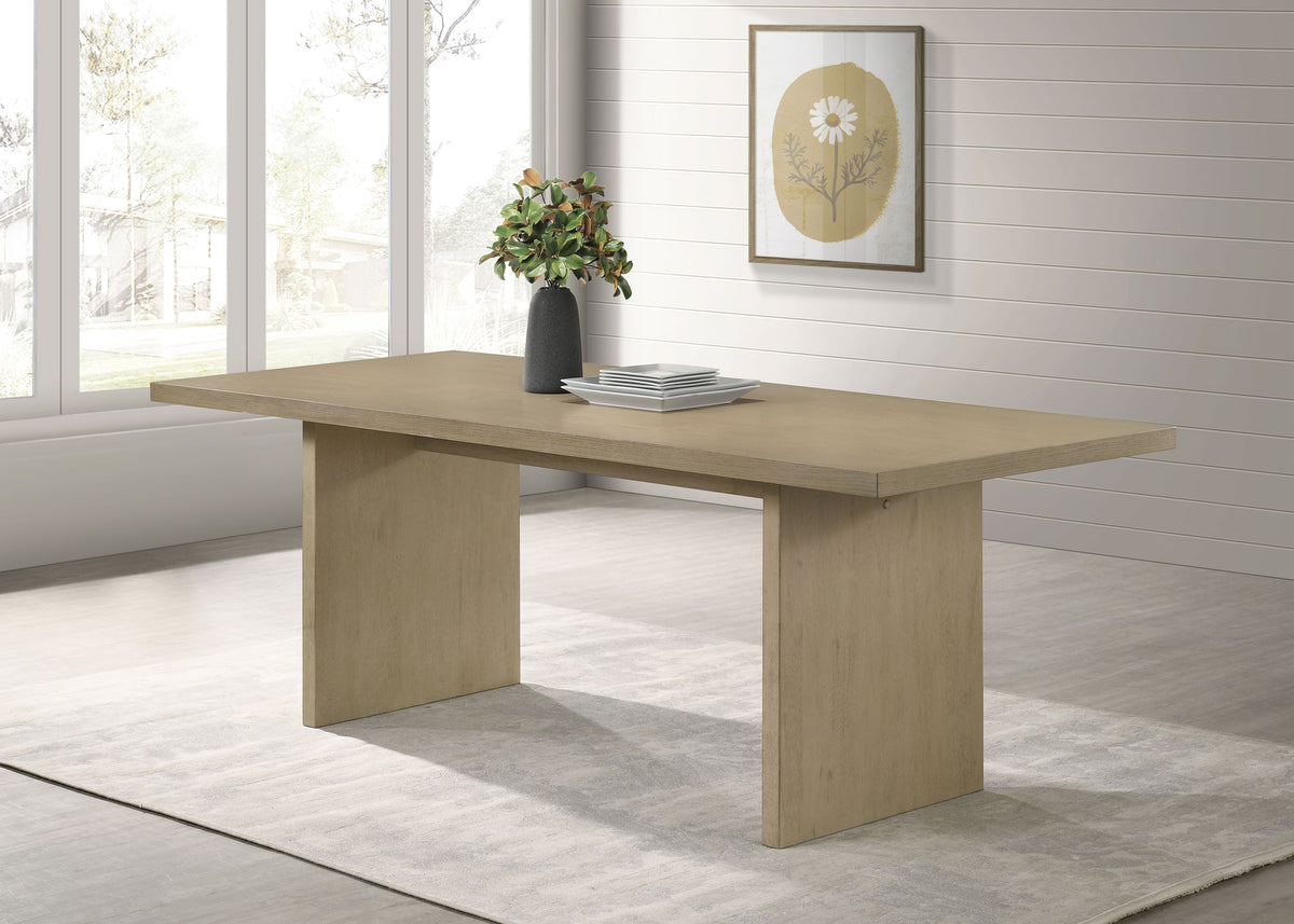 Decker 82-inch Rectangular Slab Top Dining Table Natural Oak
