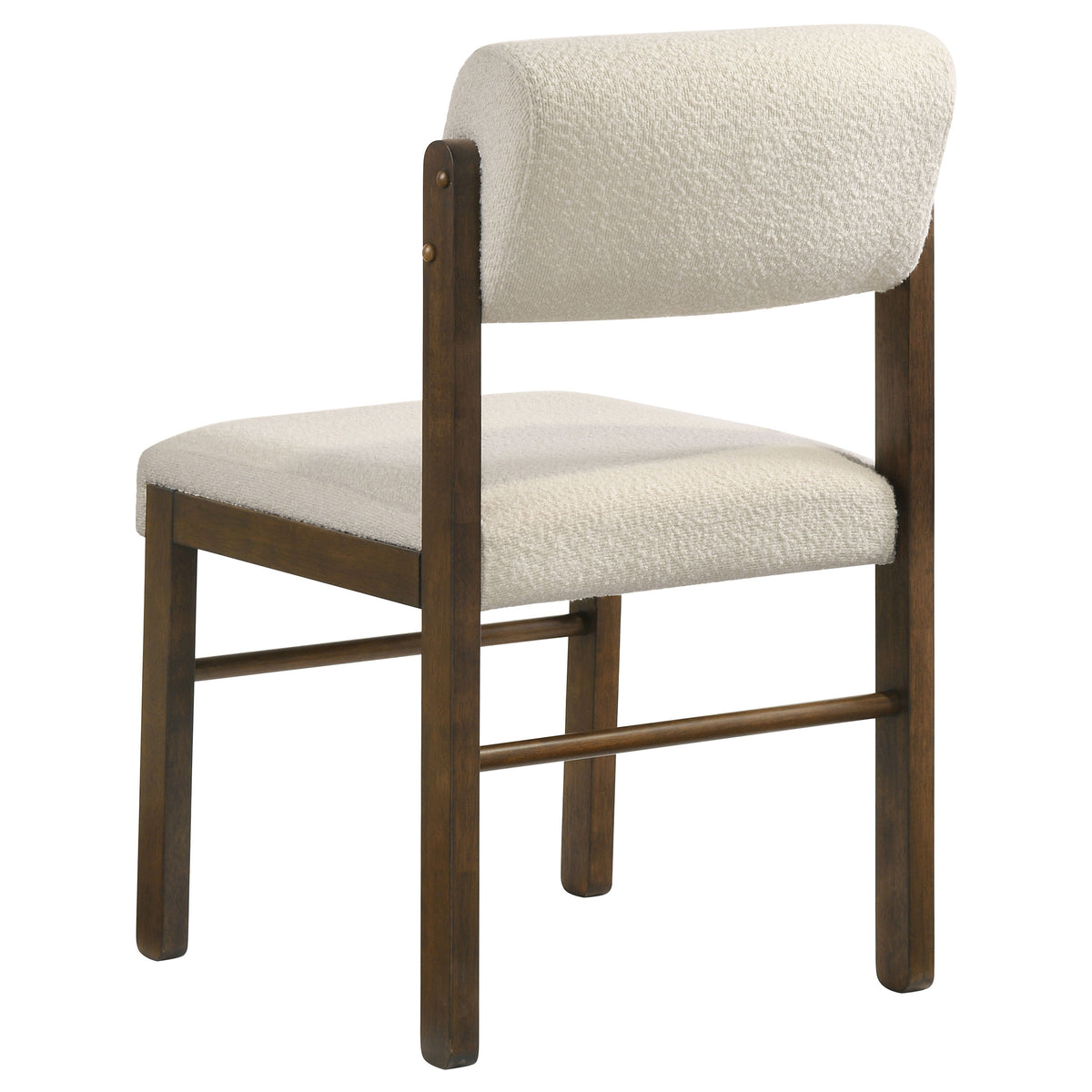 Decker 7-piece 82-inch Rectangular Dining Set with Cream Upholstered Chairs Walnut