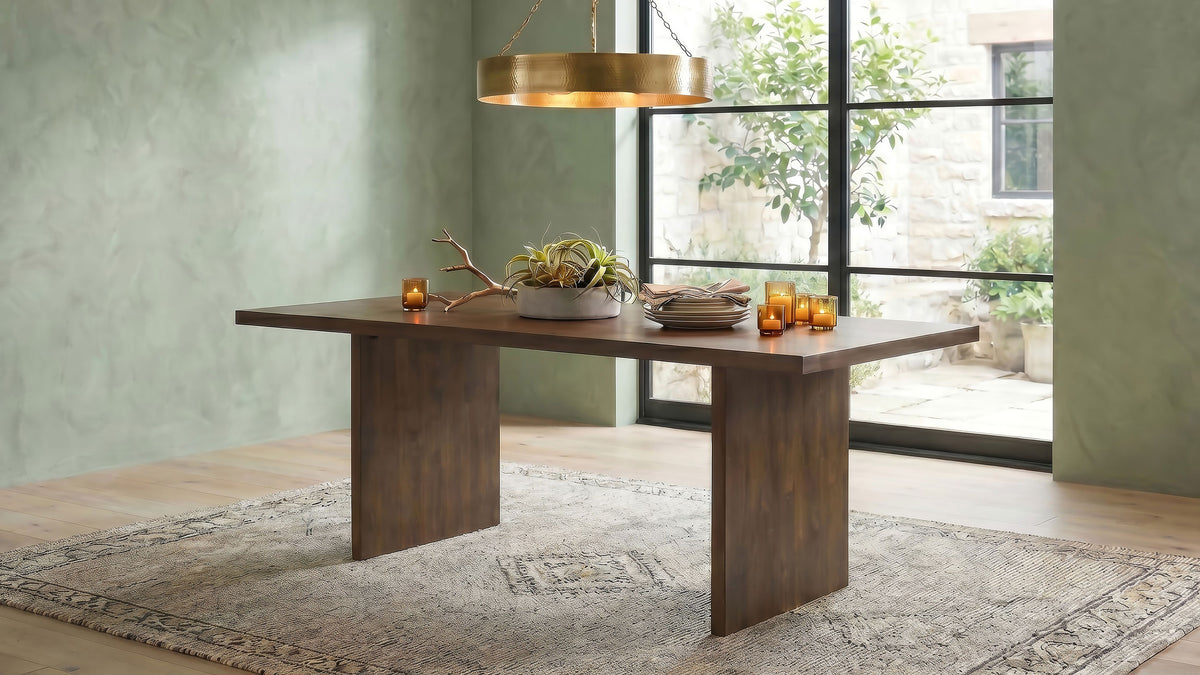 Decker 82-inch Rectangular Slab Top Dining Table Walnut