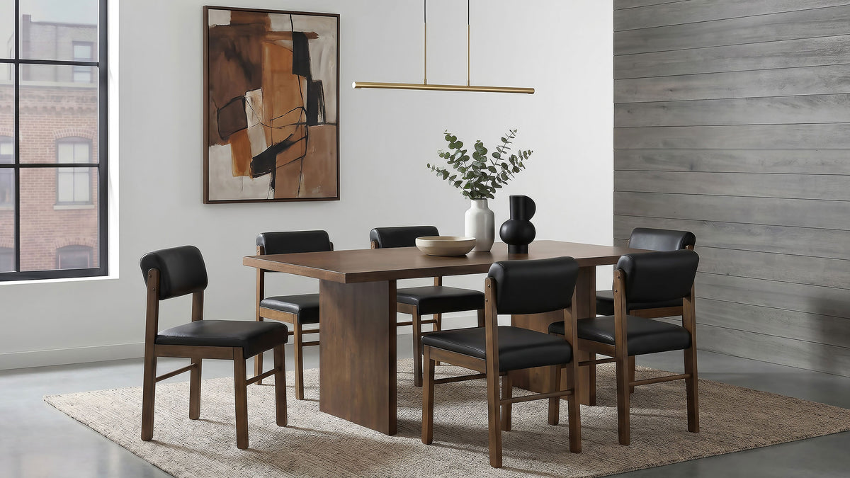 Decker 82-inch Rectangular Slab Top Dining Table Walnut