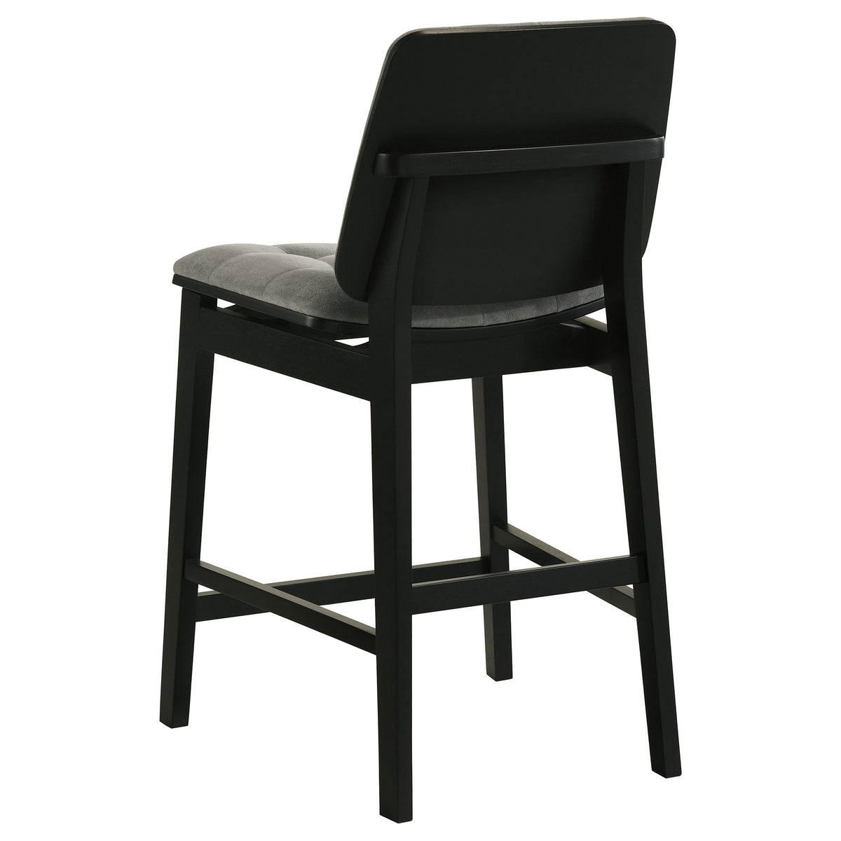 Decker 7-piece 70-inch Counter Height Dining Set with Grey Tufted Counter Chairs Black