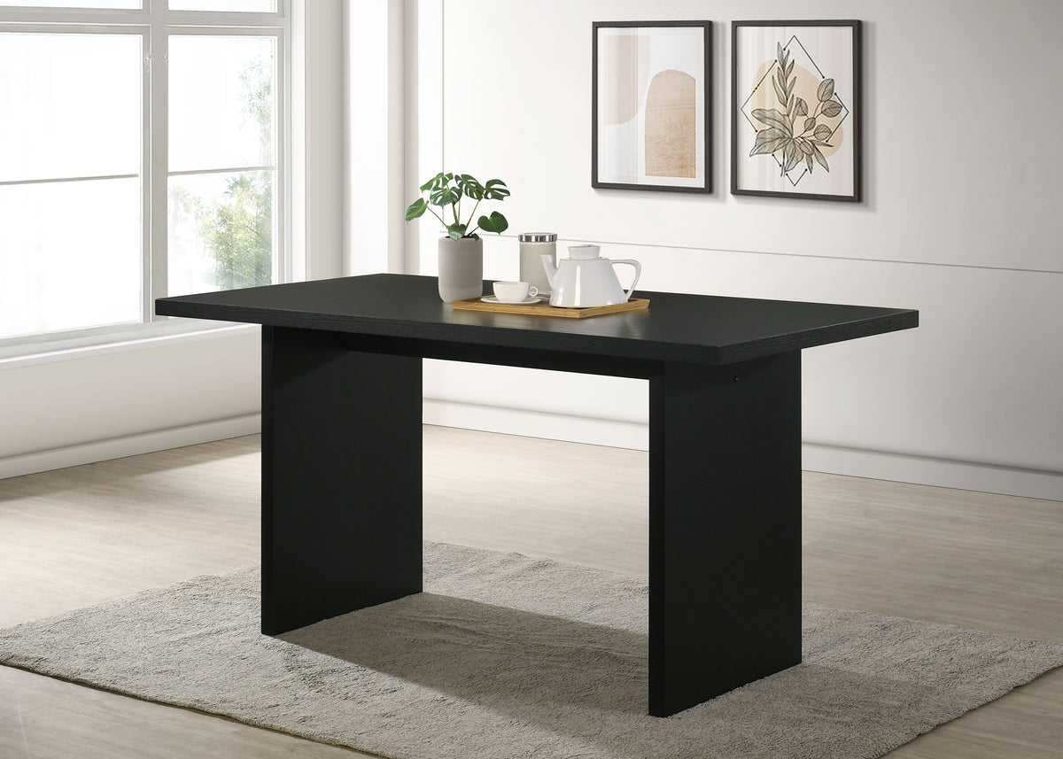 Decker 70-inch Rectangular Counter Height Slab Top Dining Table Black