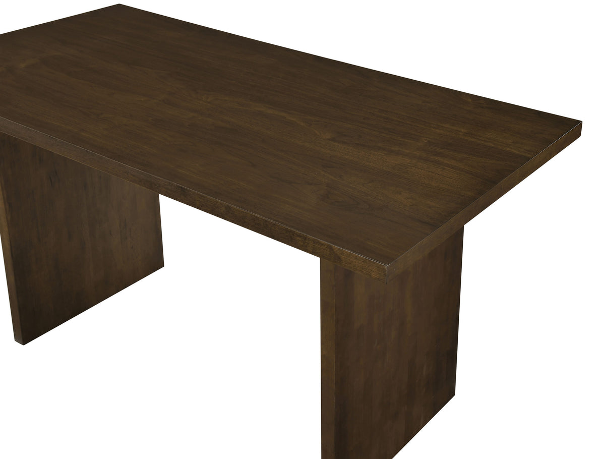 Decker 7-piece 70-inch Counter Height Dining Set with Cream Upholstered Counter Chairs Dark Walnut