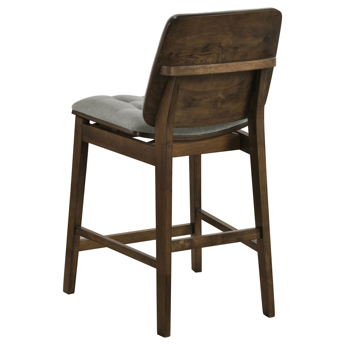 Decker 7-piece 70-inch Counter Height Dining Set with Grey Tufted Counter Chairs Dark Walnut