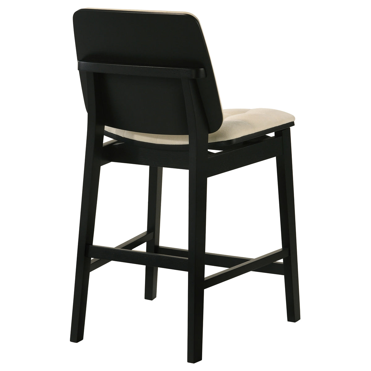 Redbridge Biscuit Tufted Counter Height Chairs (Set of 2) Cream and Black