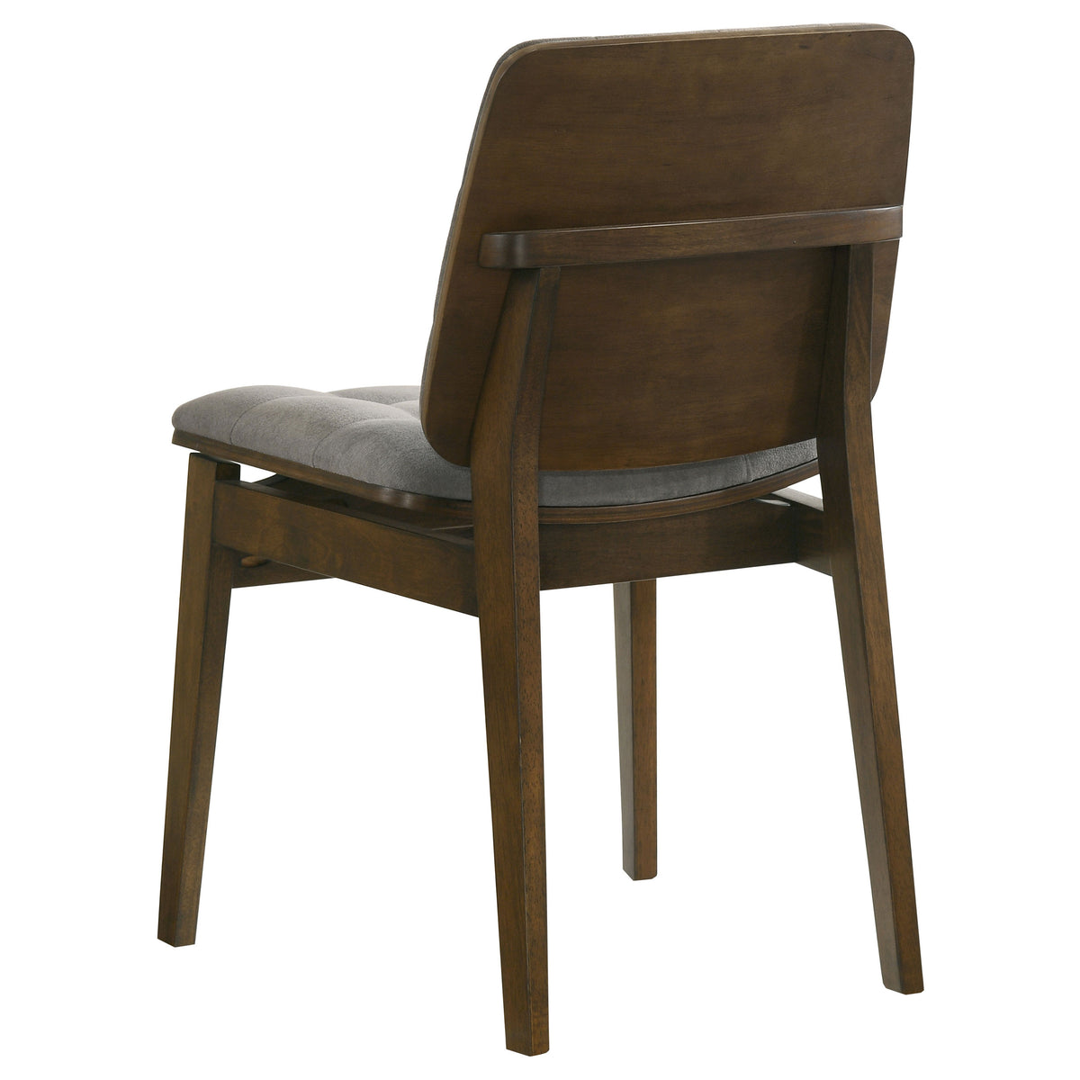 Redbridge Biscuit Tufted Velvet Dining Side Chairs (Set of 2) Grey and Walnut